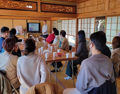 南河内郡の法華寺にて講演